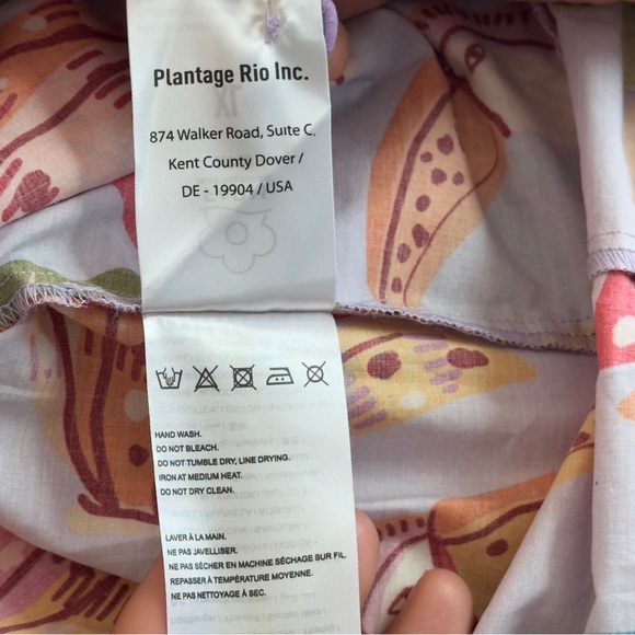 FARM Rio Women’s Lilac Beaks & Bananas V Neck Romper Size XL Tropical Boho - Picture 8 of 11